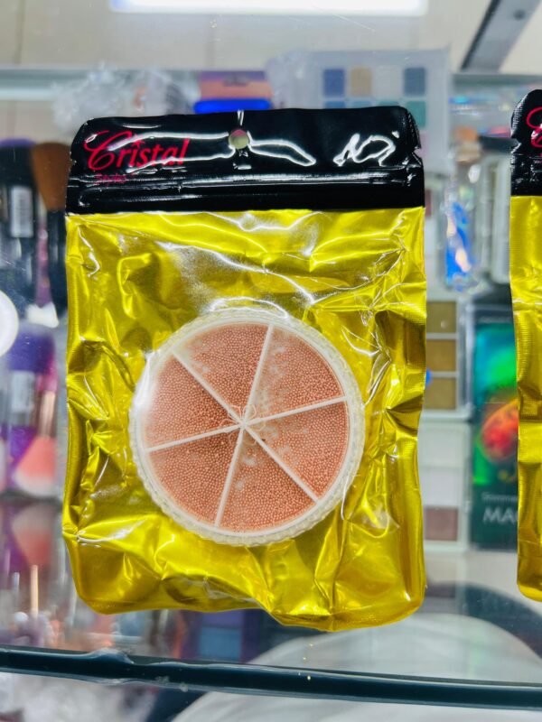 Perlas Caviar para Decoración de Uñas Dorado y Palo Rosa mix