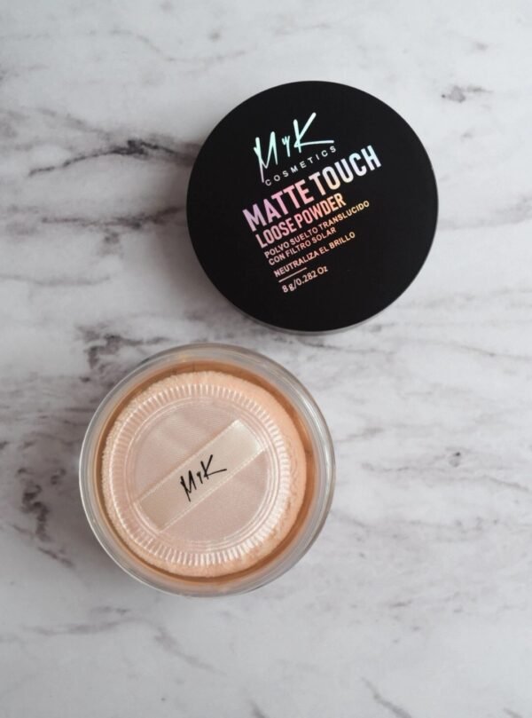 Matte Touch Loose Powder Tono 1 Marca MyK 8 g | Polvo Suelto Mate