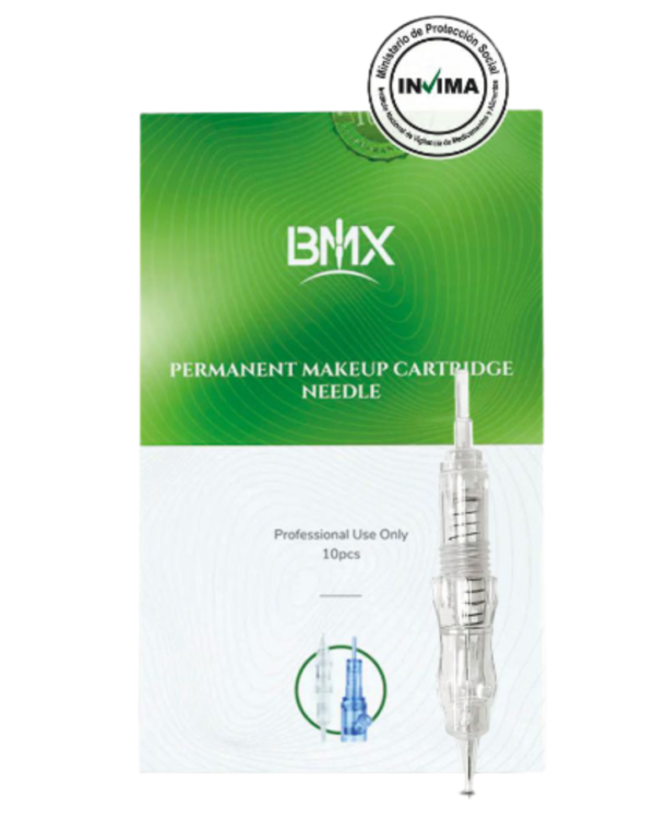 N00001-Caja Aguja Dermógrafo Biomaser - Perla Marca BMX. Caja de Agujas para Dermógrafo Biomaser Perla BMX x10 Unidades – Micropigmentación Profesional
