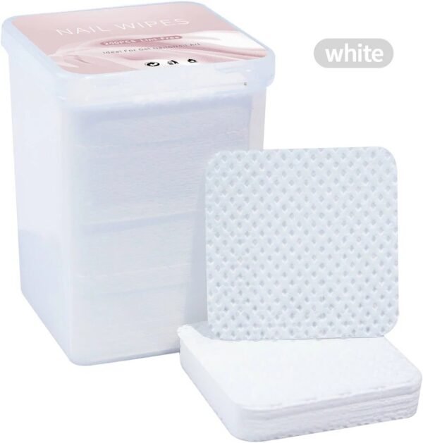 R00001 - Toallas Mini para uñas Cuadradas Blancas + Organizador Toallas Mini para Uñas Cuadradas con Organizador