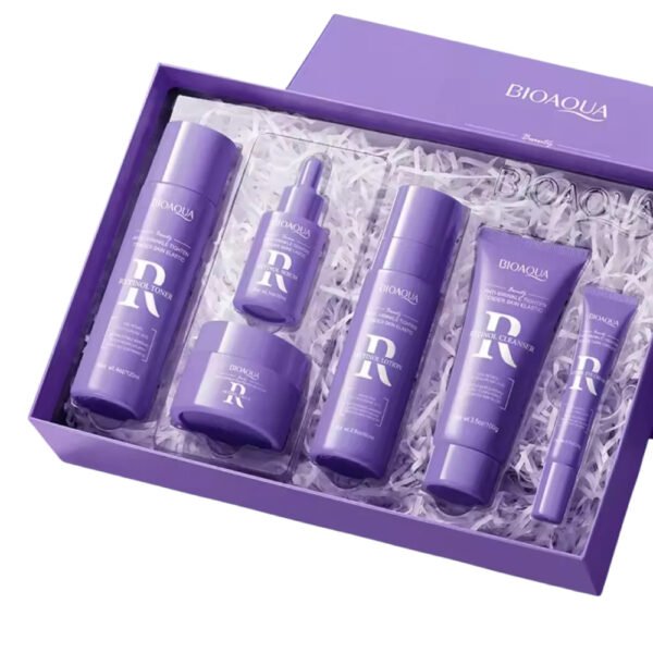 Kit Facial Bioaqua Retinol Completo – Rutina Antiarrugas e Hidratante Profesional