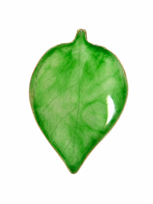 Paleta de Resina en Forma de Hoja Verde para Nail Art