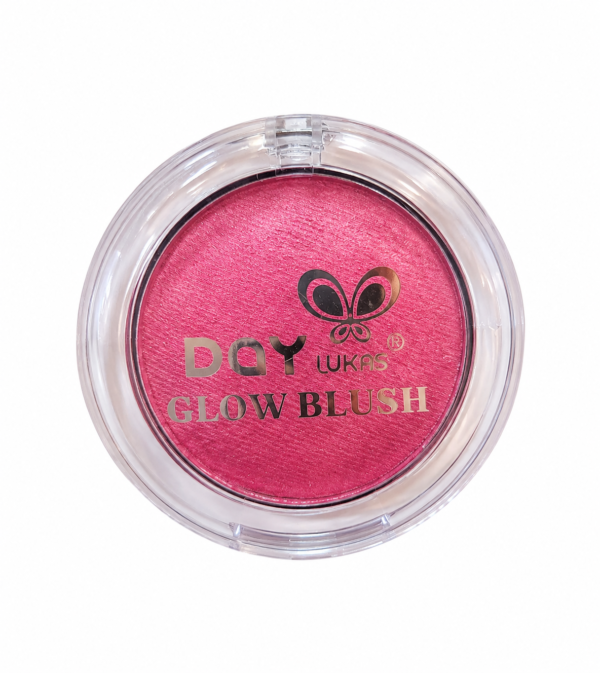 Rubor Compacto Glow Blush DOY Colors Rosa con Brocha y Espejo