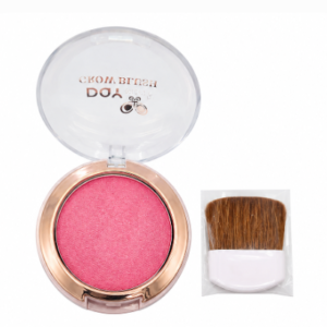Rubor Compacto Glow Blush DOY Colors Rosa con Brocha y Espejo