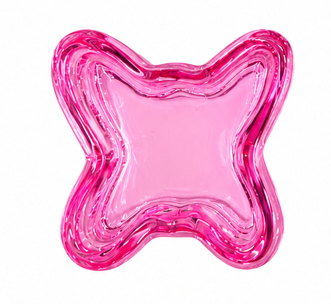 Mariposa Mortero de Cristal Rosado para Mezcla de Acrílico y Nail Art