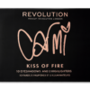 Paleta de Sombras Revolution x Cami Kiss of Fire 10 Sombras + 2 Iluminadores