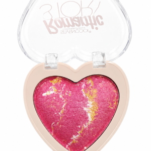 Rubor Iluminador Corazón Rosa Marmoleado con Brillo