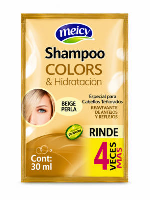 Shampoo Meicy Colors & Hidratación Beige Perla en Sachet 30 ml