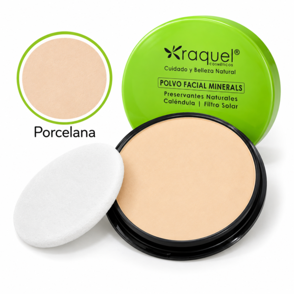 Polvo Facial Minerals Raquel con Caléndula y Filtro Solar 20 g