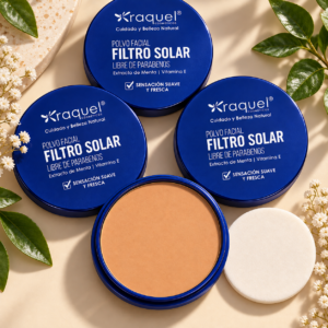 Polvo Facial Filtro Solar Raquel con Menta y Vitamina E 17 g