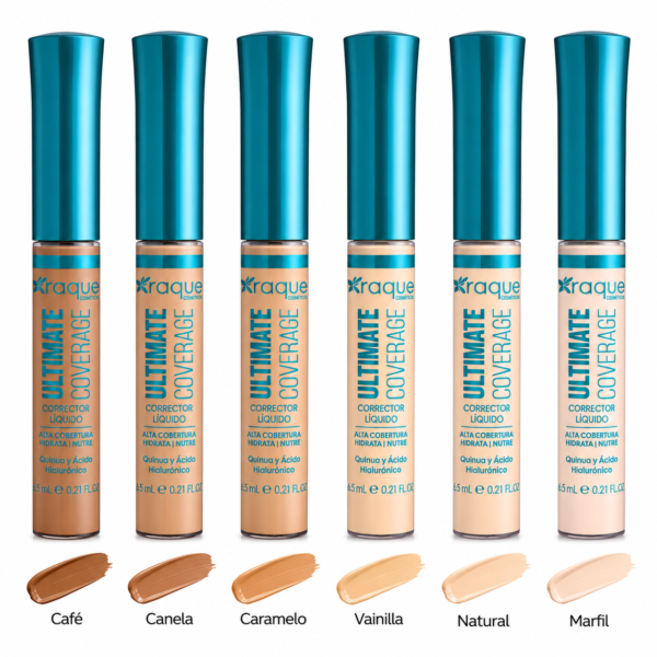 Corrector Líquido Ultimate Coverage Raquel 6,5 ml | Alta Cobertura