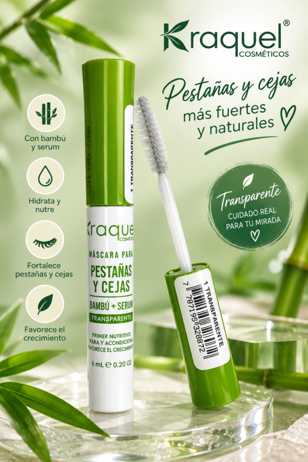 Máscara Transparente para Pestañas y Cejas Raquel Bambú + Sérum 6 ml