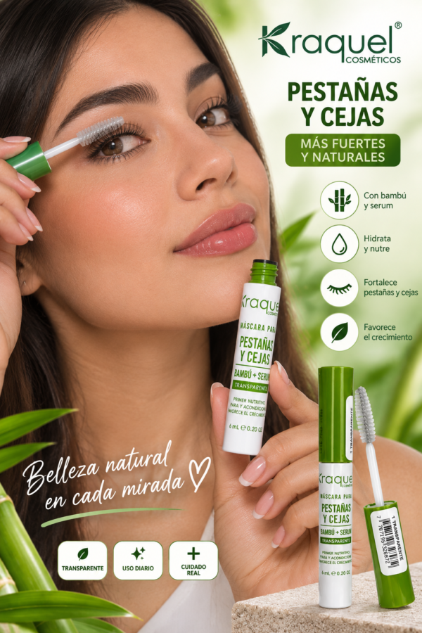 Máscara Transparente para Pestañas y Cejas Raquel Bambú + Sérum 6 ml