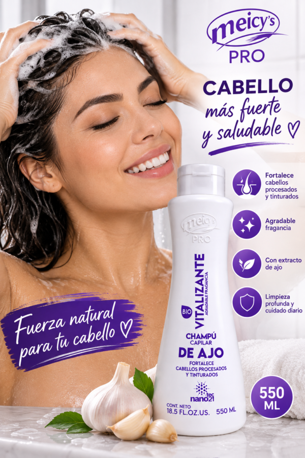 Champú Capilar de Ajo Vitalizante Meicy’s Pro 550 ml