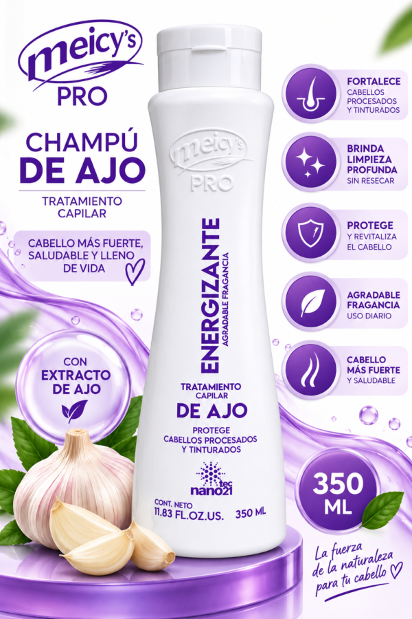 Tratamiento Capilar de Ajo Meicy’s Pro 350 ml | Cabello Procesado y Tinturado