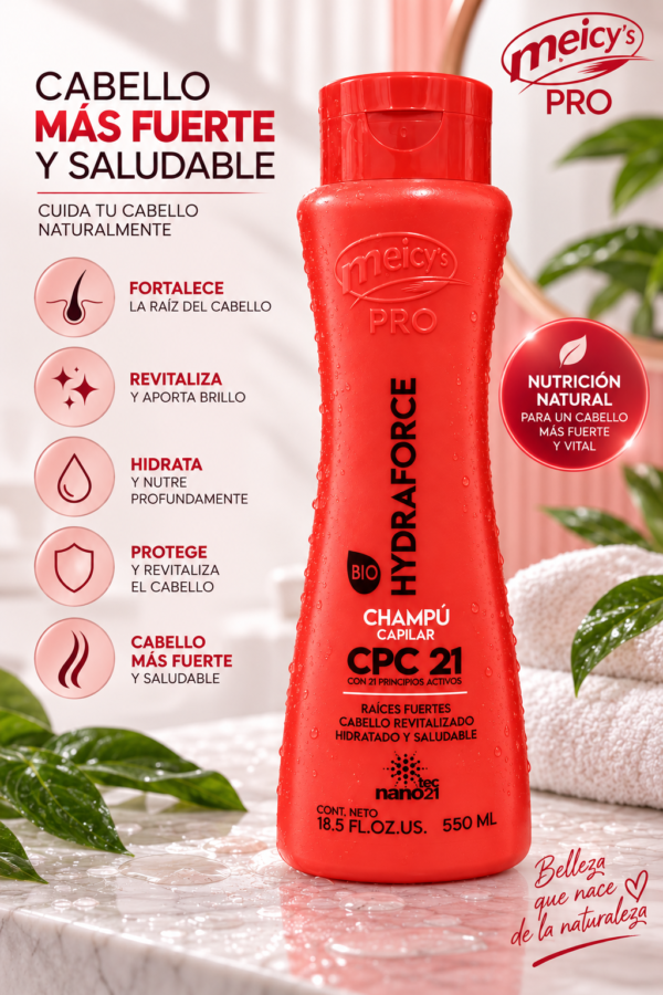 ChatGPT Image 16 sept 2026, 04_06_12 p.m. Champú Capilar Meicy’s Pro Hydraforce CPC 21 550 ml | Hidratación y Revitalización