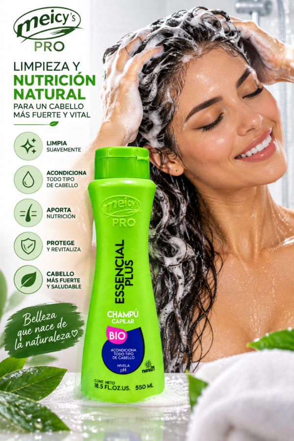 ChatGPT Image 16 sept 2026, 04_45_17 p.m. Champú Capilar Meicy’s Pro Esencial Plus Bio 550 ml | Todo Tipo de Cabello
