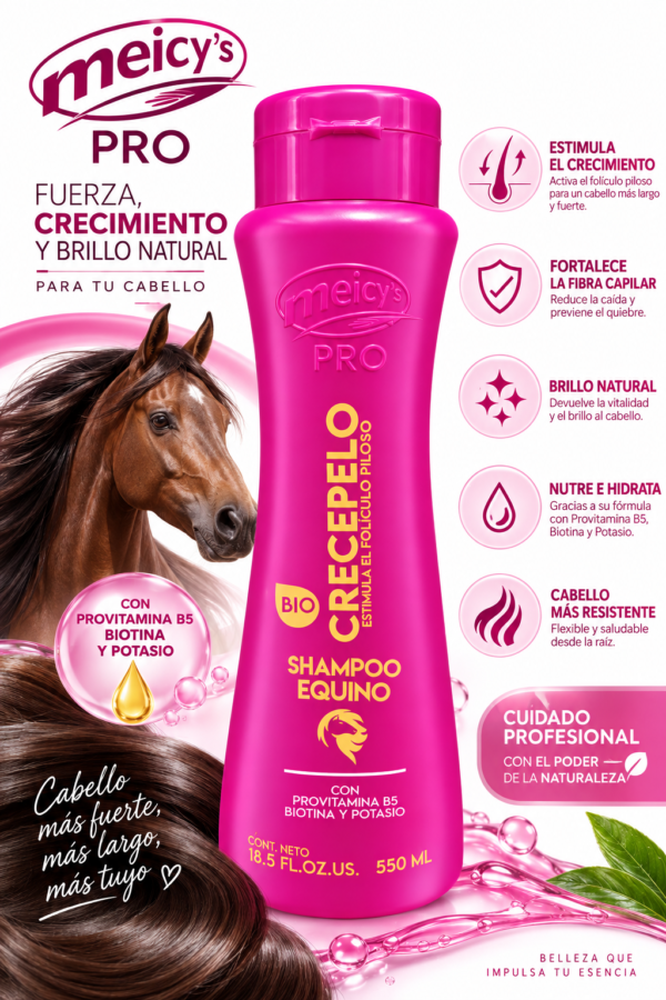 ChatGPT Image 16 sept 2026, 05_20_02 p.m. Champú Equino Meicy’s Pro Crecepelo 550 ml | Estimula el Folículo Piloso