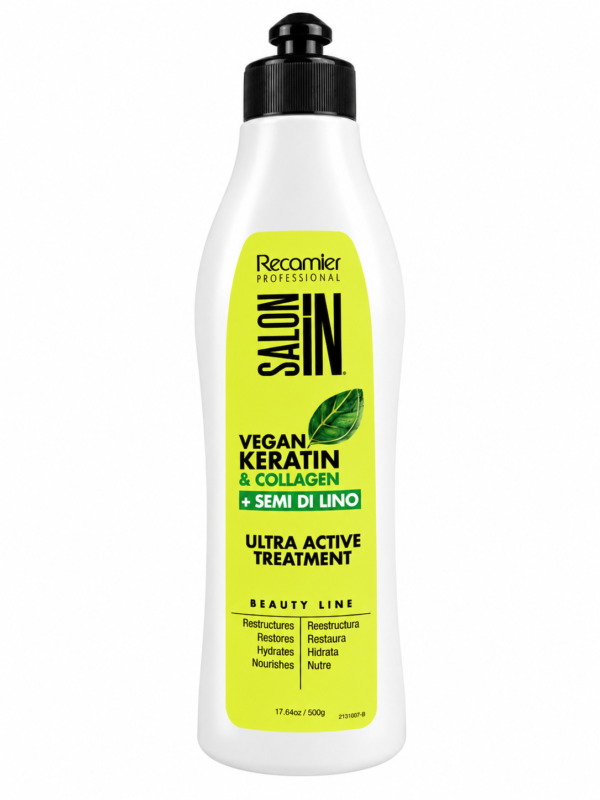 Tratamiento Capilar Recamier Salon In Vegan Keratin & Collagen + Semi di Lino 500 g